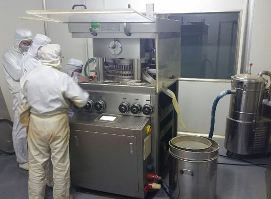 GZP55 고속 회전형 태블릿 프레스 기계 100kN 주압 20kN 전압 및 396000PCS/H 생산 용량 협력 업체