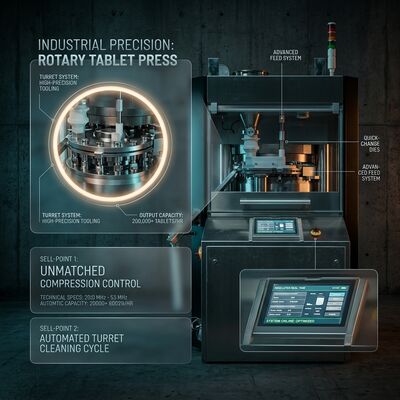 Speed Tablet Press Machine GZPK-45/55 Automatic Tablet Weight Control High-Speed Rotary Press D B Tooling 협력 업체